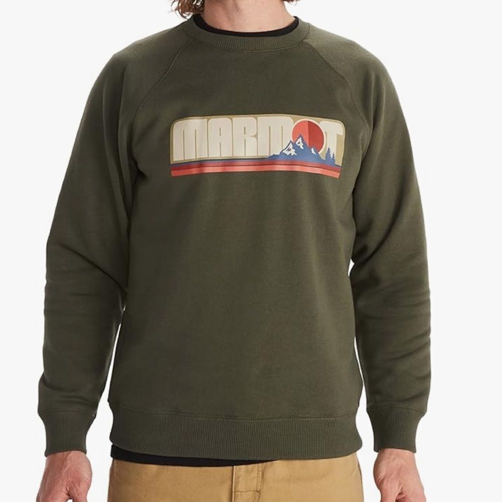MARMOT Men's Montane Crew Sweatshirt, Green, Size Small, NWT